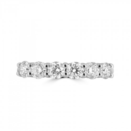 Plat 6x RBC Dia 0.75ct Shared Claw Eternity Ring