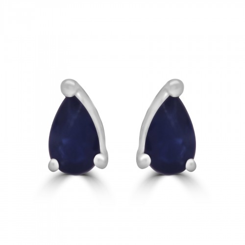 9W 2x BSAP PEAR 0.47ct 3 Claw Gallery Single Stone Earrings